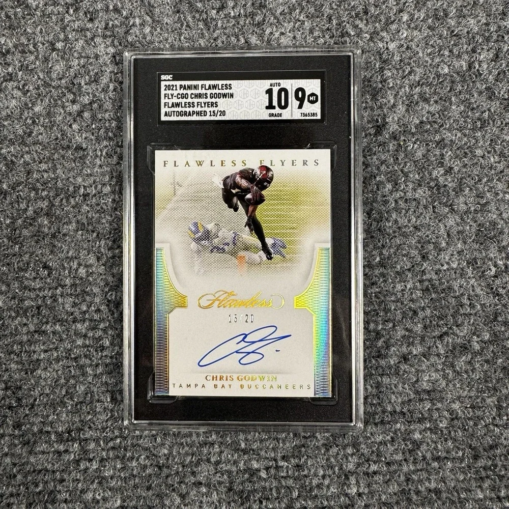 2021 Panini Flawless Chris Godwin Auto 15/20 Tampa Bay Buccaneers Flyers SGC